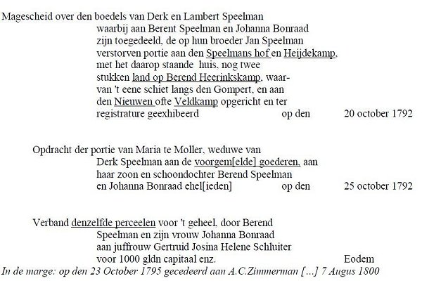 1792 3021 671 magescheid Derk en Lambert Speelman aan Berent Speelman en Bonraad ind